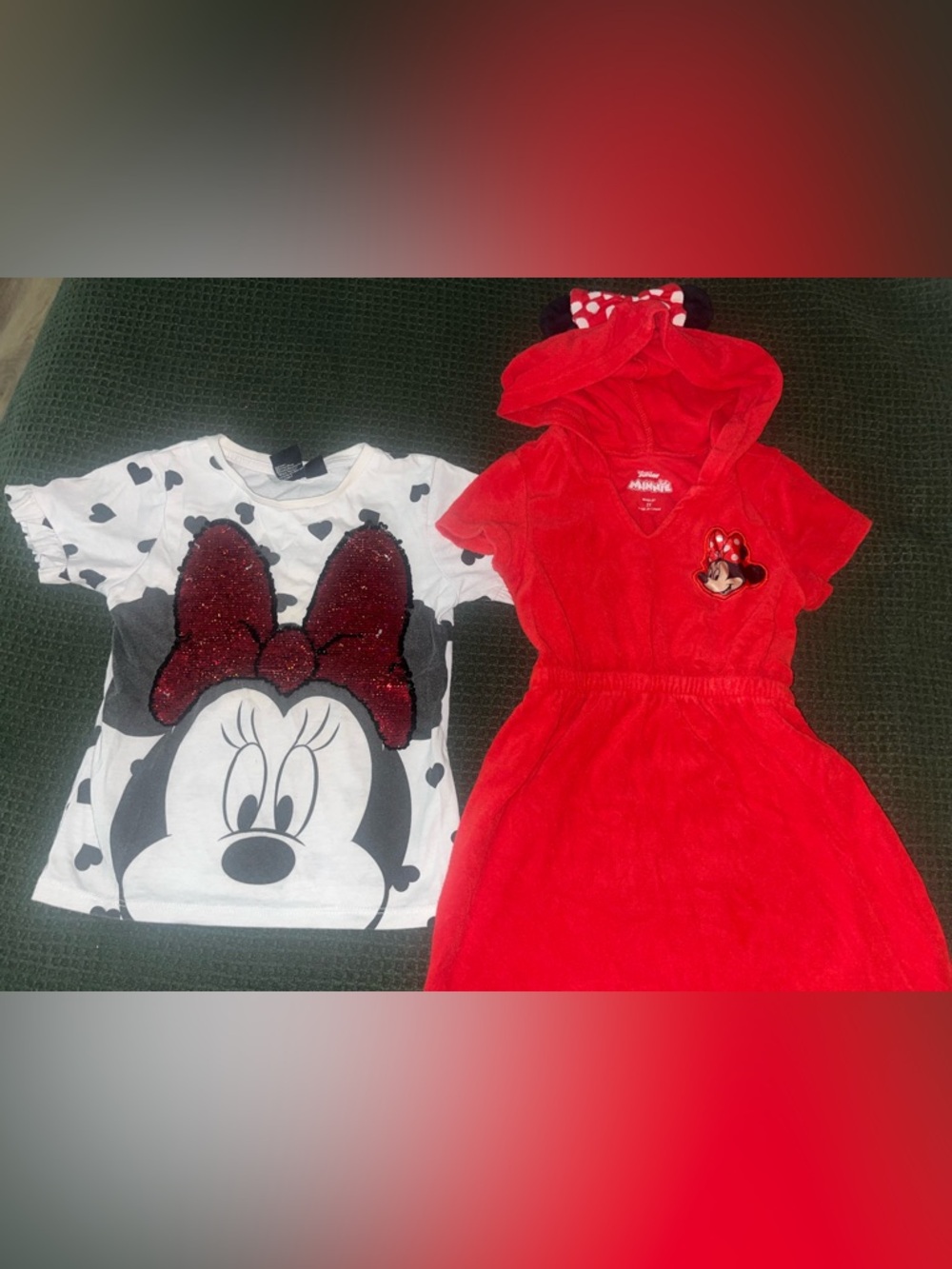 Disney Minnie Mouse girls tshirt & cover-up summer bundle size 5T